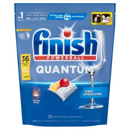 Finish Powerball Quantum All in 1 Citrom mosogatógép kapszula 36 db 374 g termékhez kapcsolódó kép