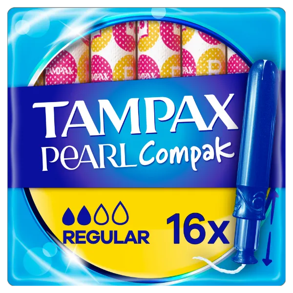 Tampax Pearl Compak Regular Applikátoros Tampon, 16 db termékhez kapcsolódó kép
