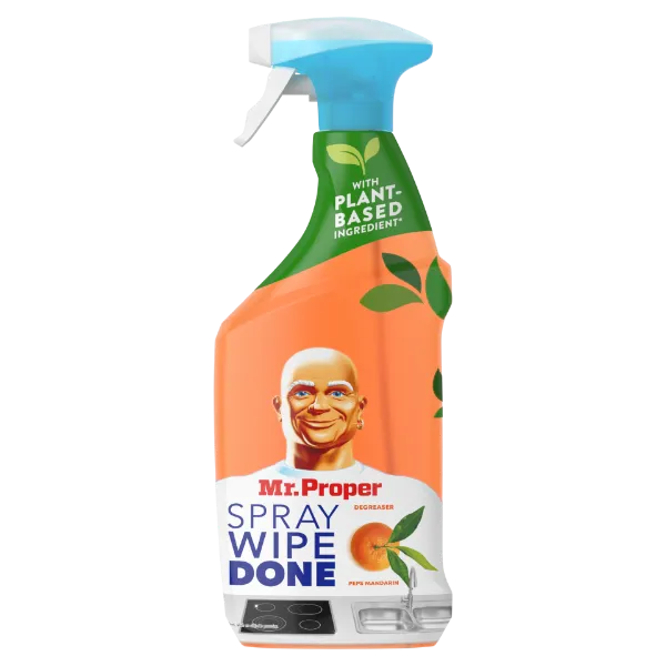Mr Proper Spray Wipe Done Szórófejes Zsírtalanító Tisztítószer Peps Mandarin 800 ml termékhez kapcsolódó kép