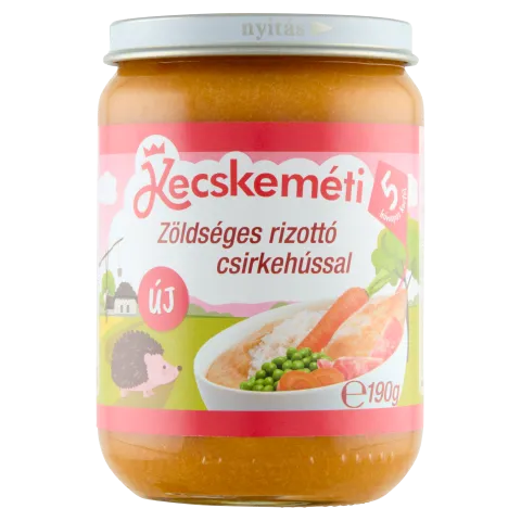 Kecskeméti bébiétel 190 g zöldséges rizottó csirkehússal 5 hó+ termékhez kapcsolódó kép