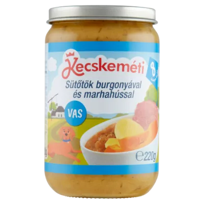 Kecskeméti bébiétel 220 g sütőtök burgonyával és marhahússal 8 hó+ termékhez kapcsolódó kép