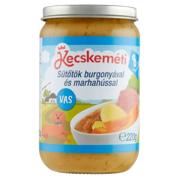 Kecskeméti bébiétel 220 g sütőtök burgonyával és marhahússal 8 hó+ termékhez kapcsolódó kép