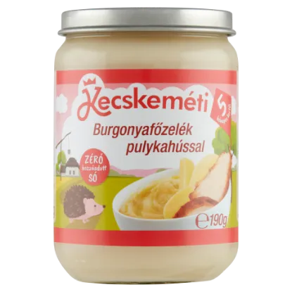 Kecskeméti bébiétel 190 g burgonyafőzelék pulykahússal 5 hó+ termékhez kapcsolódó kép