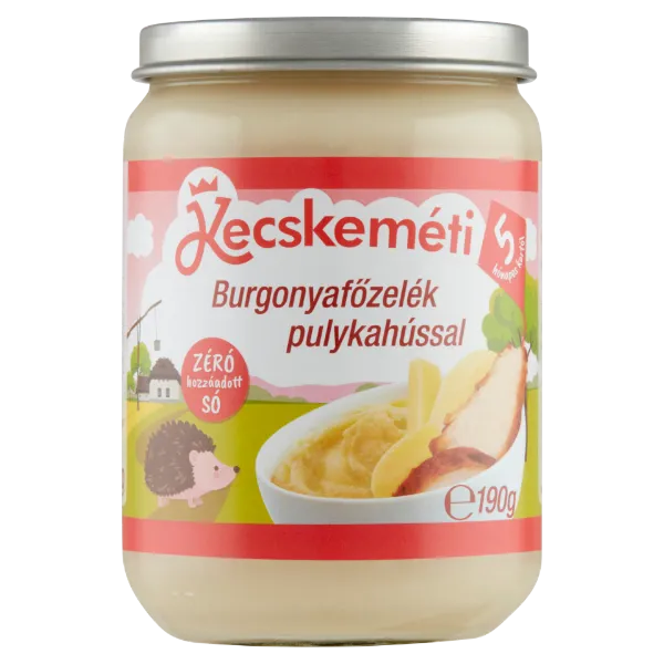 Kecskeméti bébiétel 190 g burgonyafőzelék pulykahússal 5 hó+ termékhez kapcsolódó kép