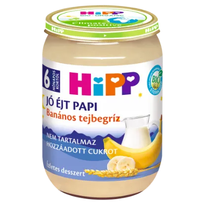 HiPP Jó Éjt Papi bébidesszert 190 g banános tejbegríz 6 hó+ termékhez kapcsolódó kép