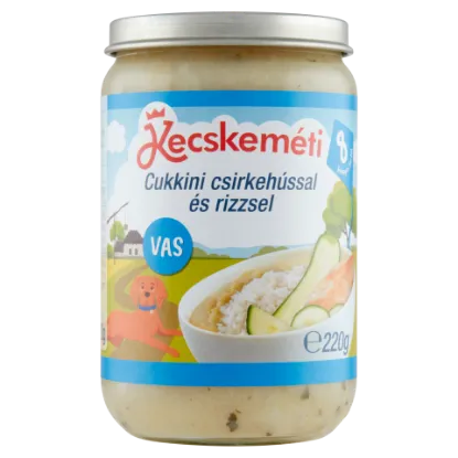 Kecskeméti bébiétel 220 g cukkini csirkehússal és rizzsel 8 hó+ termékhez kapcsolódó kép