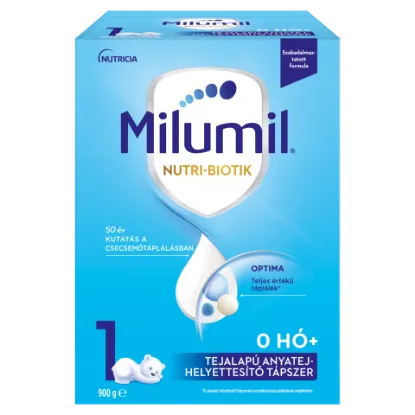 Milumil Nutri-Biotik Optima 1 tejalapú, anyatej-helyettesítő tápszer 0 hó+ 2 x 450 g (900 g) termékhez kapcsolódó kép