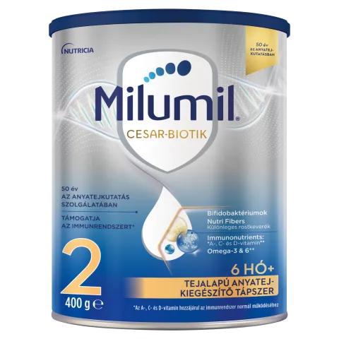 Milumil Cesar-Biotik 2 tejalapú anyatej-kiegészítő tápszer 6 hó+ 400 g termékhez kapcsolódó kép