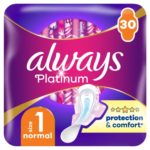 Always Platinum Normal Szárnyas Egészségügyi Betét, 30 db termékhez kapcsolódó kép