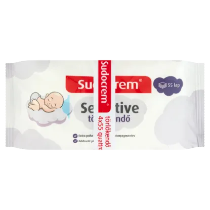 Sudocrem Sensitive törlőkendő 4 x 55 db termékhez kapcsolódó kép