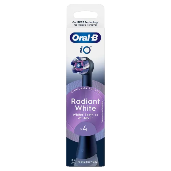 Oral-B iO Series Radiant White, Fekete, Eredeti Fogfehérítő Fogkefefej, 4 termékhez kapcsolódó kép