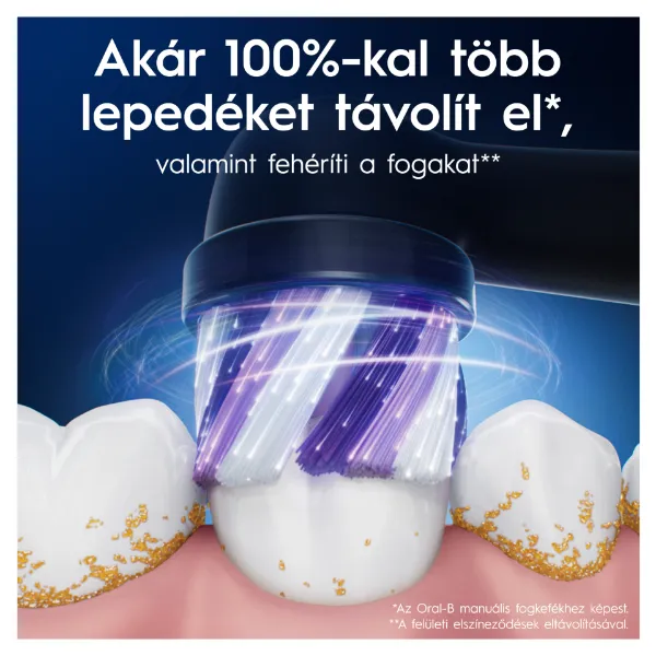 Oral-B iO Series Radiant White, Fekete, Eredeti Fogfehérítő Fogkefefej, 4 termékhez kapcsolódó kép