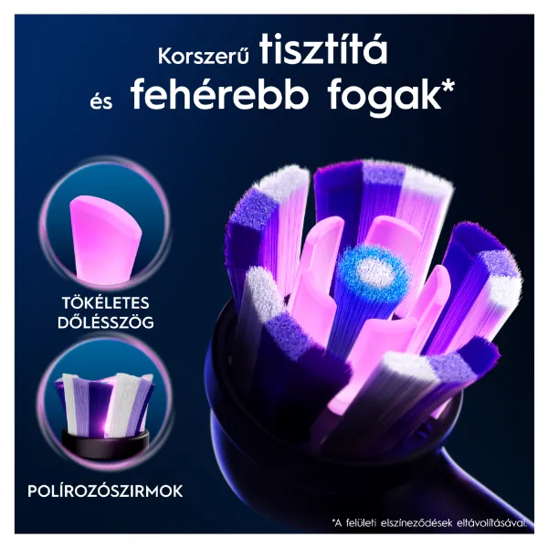 Oral-B iO Series Radiant White, Fekete, Eredeti Fogfehérítő Fogkefefej, 4 termékhez kapcsolódó kép
