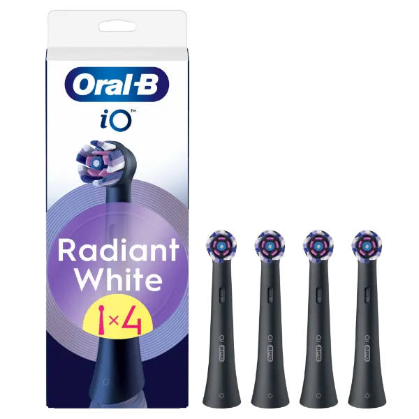 Oral-B iO Series Radiant White, Fekete, Eredeti Fogfehérítő Fogkefefej, 4 termékhez kapcsolódó kép
