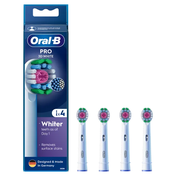 Oral-B Pro 3D White Fogkefefejek, 4 db termékhez kapcsolódó kép
