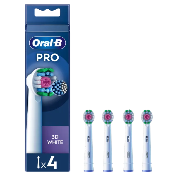 Oral-B Pro 3D White Fogkefefejek, 4 db termékhez kapcsolódó kép
