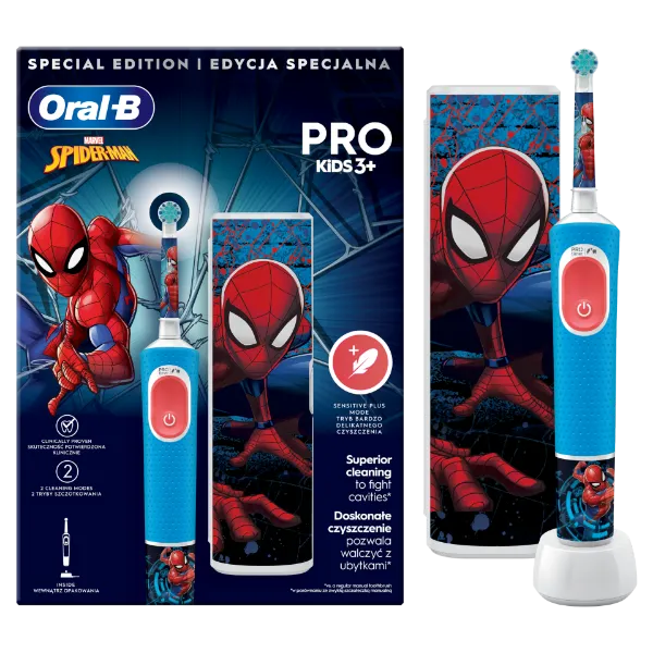 Oral-B Pro Kids Pókember Elektromos Fogkefe Braun Tervezéssel termékhez kapcsolódó kép