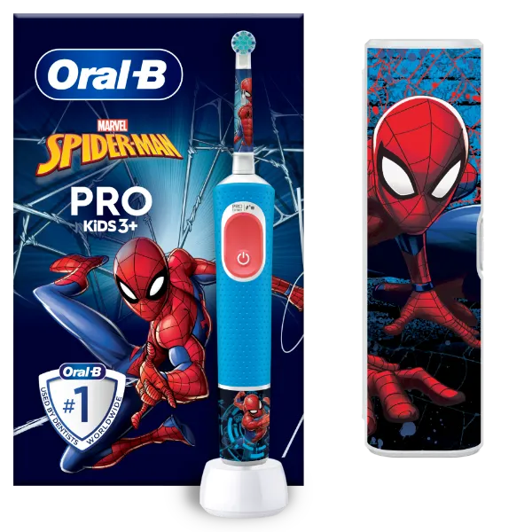 Oral-B Pro Kids Pókember Elektromos Fogkefe Braun Tervezéssel termékhez kapcsolódó kép
