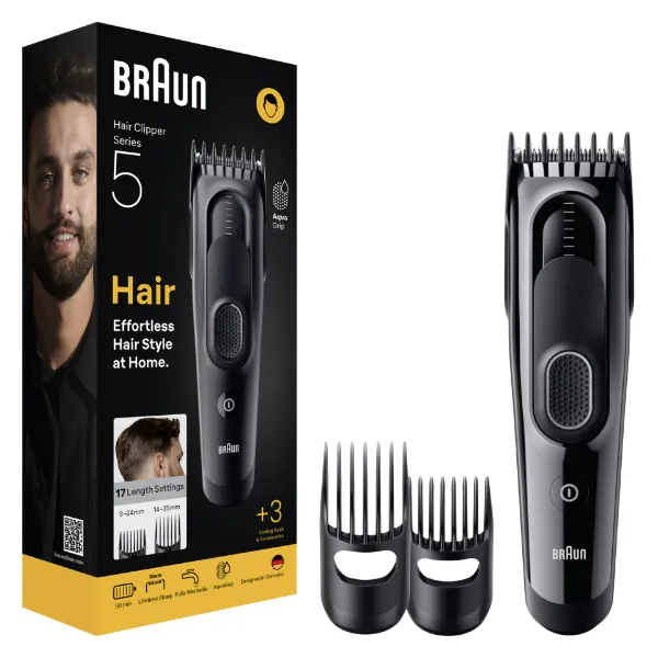 Braun Series 5 Hajvágó,+3 Formázóeszköz, 17 Hosszbeállítás, HC5530 termékhez kapcsolódó kép