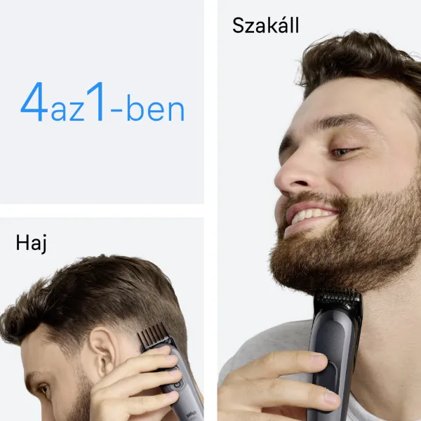 Braun Series 3 4 az 1-ben Formázókészlet, Éles Penge, 14 Hosszbeállítás, AIO3500, Szürke termékhez kapcsolódó kép