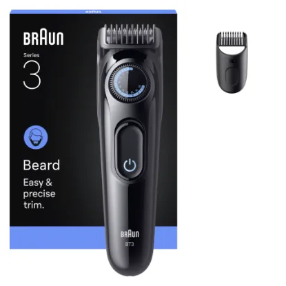 Braun Series 3 Szakállvágó, +2 Formázóeszköz, 20 Hosszbeállítás, Éles Pengék, BT3500, Fekete termékhez kapcsolódó kép