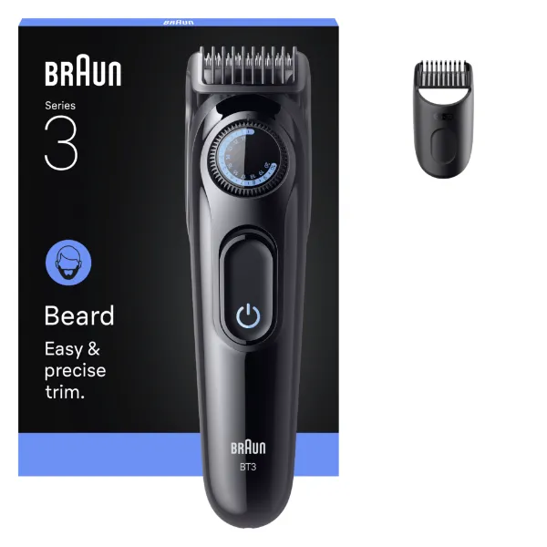 Braun Series 3 Szakállvágó, +2 Formázóeszköz, 20 Hosszbeállítás, Éles Pengék, BT3500, Fekete termékhez kapcsolódó kép