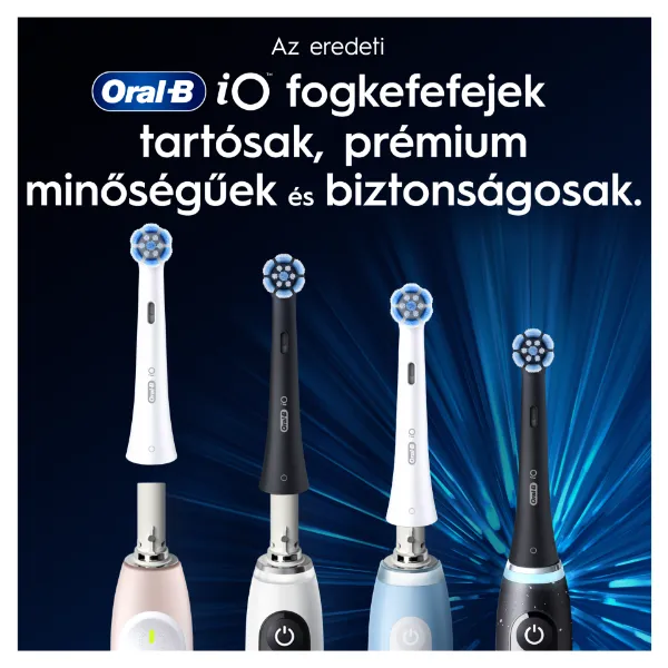 Oral-B iO Series Gentle Care, Fekete, Eredeti Fogkefefej, Érzékeny Fogínyhez, 4 termékhez kapcsolódó kép