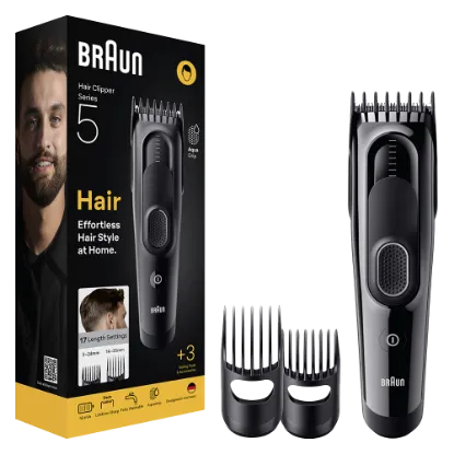 Braun Series 5 Hajvágó,+3 Formázóeszköz, 17 Hosszbeállítás, HC5530 termékhez kapcsolódó kép
