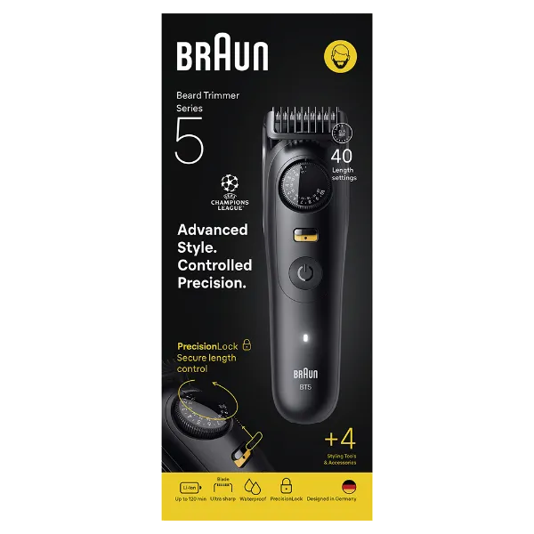 Braun Series 5 Szakállvágó, +4 Formázóeszköz, 40 Hosszbeállítás, Éles Pengék, BT5520, Fekete termékhez kapcsolódó kép