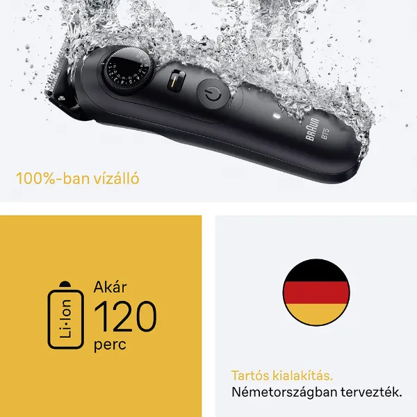 Braun Series 5 Szakállvágó, +4 Formázóeszköz, 40 Hosszbeállítás, Éles Pengék, BT5520, Fekete termékhez kapcsolódó kép
