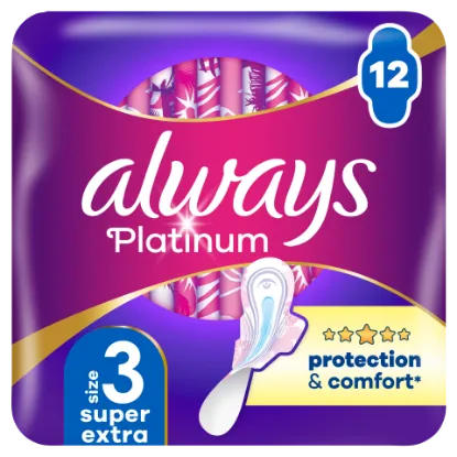 Always Platinum Night (3-as méret) Szárnyas Egészségügyi Betét, 12 db termékhez kapcsolódó kép