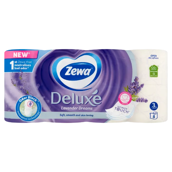 Zewa Deluxe Lavender Dreams toalettpapír 3 rétegű 8 tekercs termékhez kapcsolódó kép