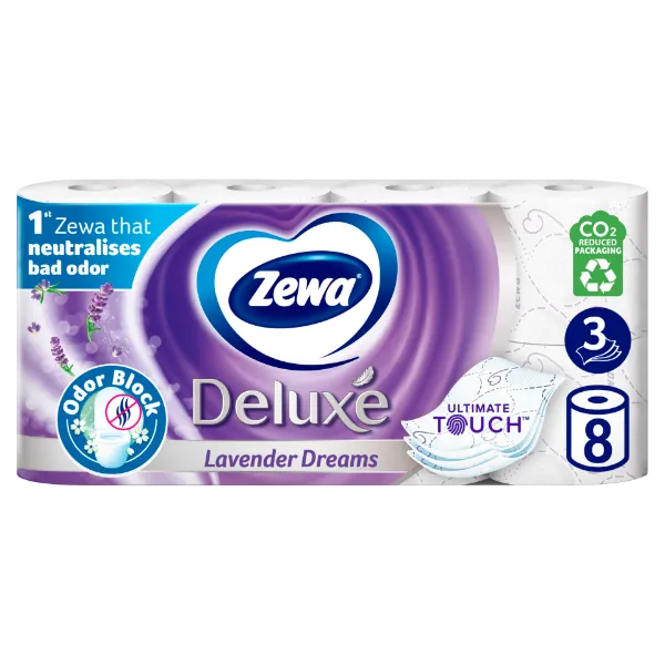 Zewa Deluxe Lavender Dreams toalettpapír 3 rétegű 8 tekercs termékhez kapcsolódó kép