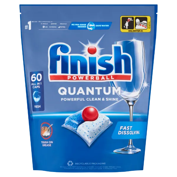 Finish Powerball Quantum All in 1 mosogatógép-kapszula, Regular, 60 db termékhez kapcsolódó kép