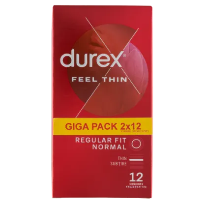 Durex Feel thin 2x12 termékhez kapcsolódó kép