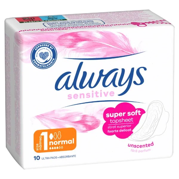 Always Ultra Sensitive Normal Plus (1-es Méret) Egészségügyi Betét, 10 db termékhez kapcsolódó kép