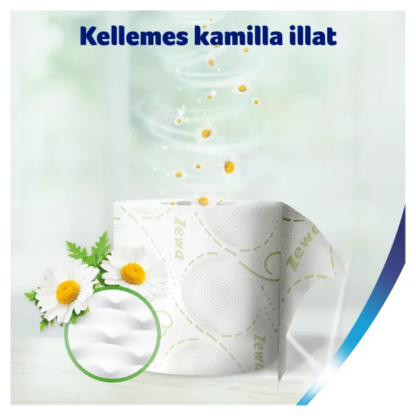 Zewa Deluxe Camomile Comfort toalettpapír 3 rétegű 8 tekercs termékhez kapcsolódó kép