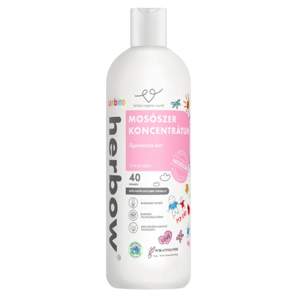 Herbow Bambino univerzális mosószer koncentrátum 40 mosás 1000 ml Gyümölcsös Kert termékhez kapcsolódó kép