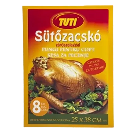 TUTI sütőfólia csirkés (25x38cm, 8 db-os) termékhez kapcsolódó kép