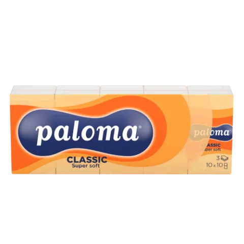 Paloma papírzsebkendő CLASSIC 3 rétegű 10x10 termékhez kapcsolódó kép
