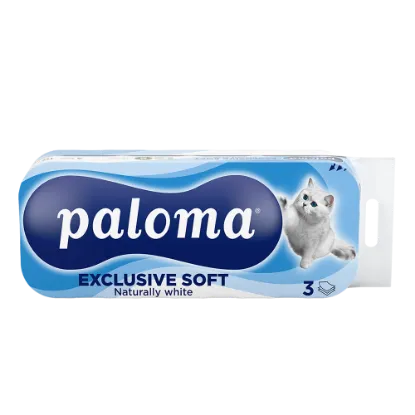 Paloma wc papír EXCLUSIVE SOFT 3 rétegű 10 tek. Fehér termékhez kapcsolódó kép