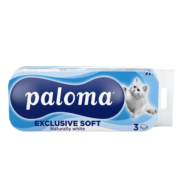 Paloma wc papír EXCLUSIVE SOFT 3 rétegű 10 tek. Fehér termékhez kapcsolódó kép