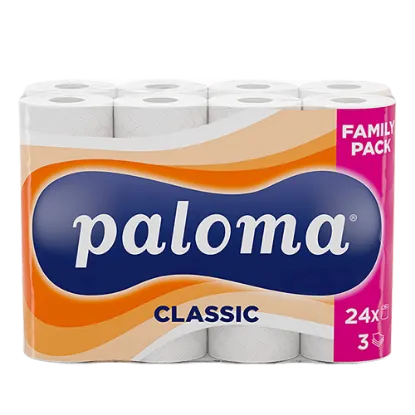 Paloma wc papír CLASSIC 3 rétegű 24 tek. termékhez kapcsolódó kép
