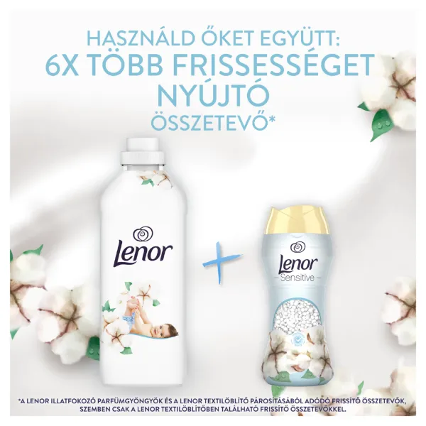 Lenor t.öblítő Sensitive Cotton Fresh 59/1239ml termékhez kapcsolódó kép