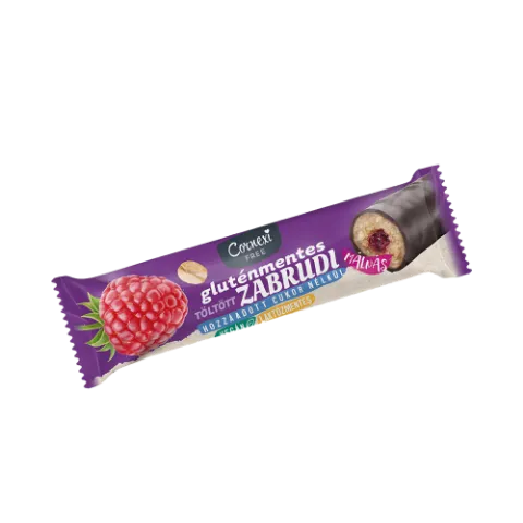 Cornexi HCN málnás tölt. töltött kakaós bev. Gluténm, Vegán, Hozzáa. cukor nélkül, Laktózmentes 30g termékhez kapcsolódó kép