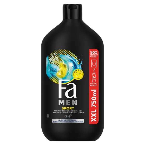 Fa Men Sport tus- és habfürdő élénkítő citrusos illattal 750 ml termékhez kapcsolódó kép