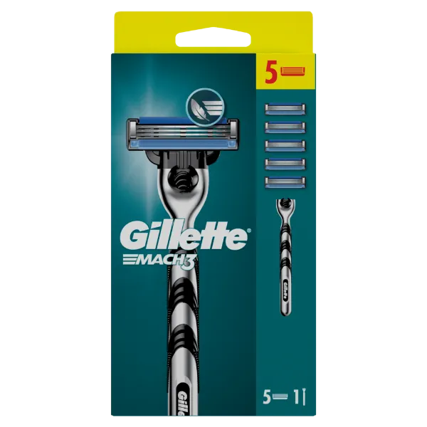 Gillette Mach3 Férfi Borotva, 1 db Gillette Borotva, 5 db Borotvabetét termékhez kapcsolódó kép