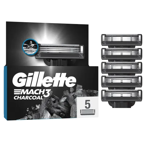 Gillette Mach3 Charcoal Férfi Borotvabetétek, 5 3 Pengés Borotvabetétek termékhez kapcsolódó kép