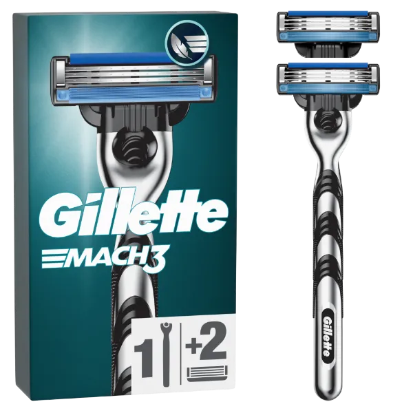 Gillette Mach3 Férfi Borotva, 1 db Gillette Borotva, 2 db Borotvabetét termékhez kapcsolódó kép
