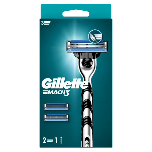 Gillette Mach3 Férfi Borotva, 1 db Gillette Borotva, 2 db Borotvabetét termékhez kapcsolódó kép